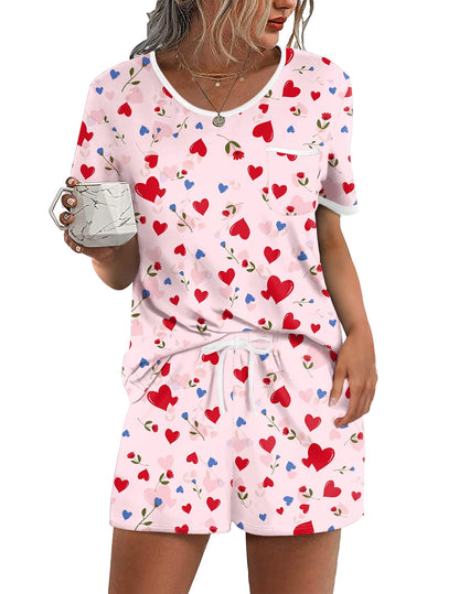 Ekouaer Pajamas for Womens Set 2 Piece Soft Sleepwear, Chest Pocket
