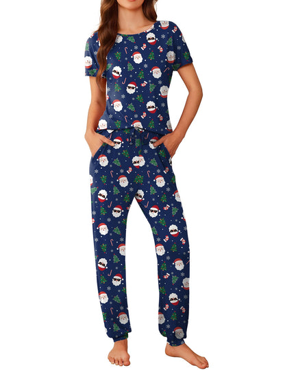 Ekouaer Pajamas for Womens Set Soft 2 Piece Loungewear with Jogger Pants