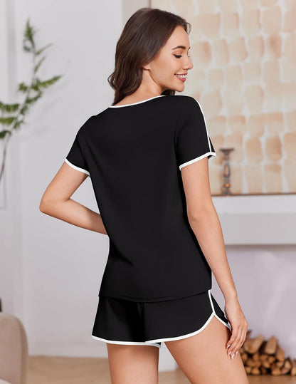 Ekouaer Womens Pajama Sets 2 Piece Soft Sleepwear Summer Lounge Sets S-XXL