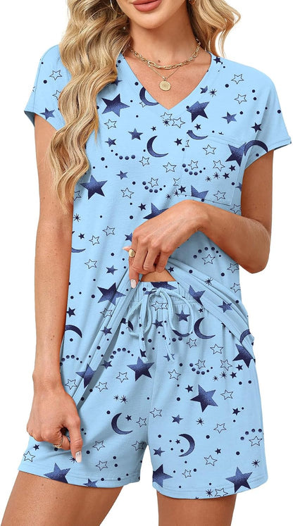 RUMIA Lounge Sets for Women 2 Piece Summer Pajamas Set