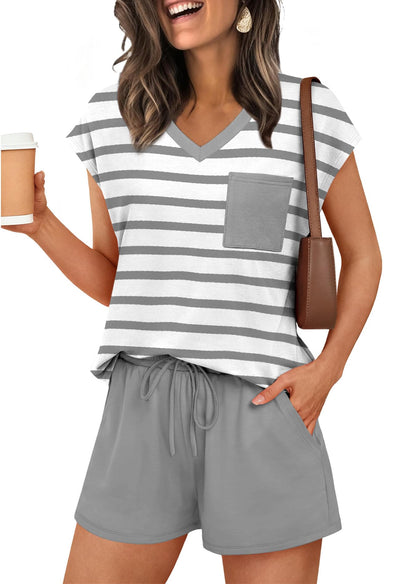 RUMIA Lounge Sets for Women 2 Piece Summer Pajamas Set