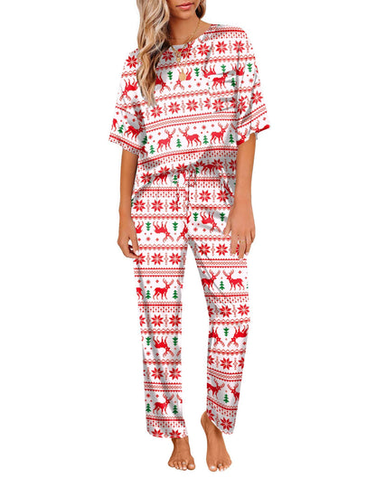 Ekouaer Pajamas for Women Set Silky Satin 2 Piece Lounge Sets with Pockets