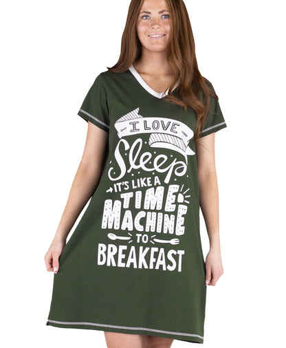 Lazy One Women's Novelty Cotton Nightgown, Cute V-neck Womens Sleep Shirts