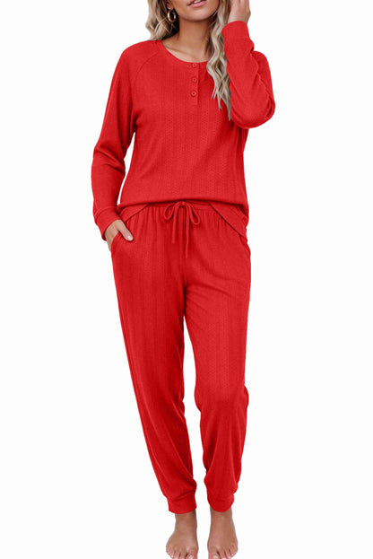Ekouaer Pajamas Womens 2 Piece Long Sleeve Top and Jogger Pants Lounge Set