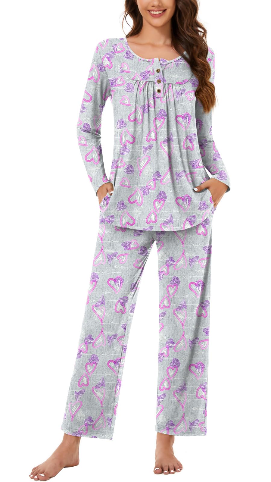 Bestbee Women's Pajama Sets 2 Piece Fall Lounge Outfits Ladies Pj Sets