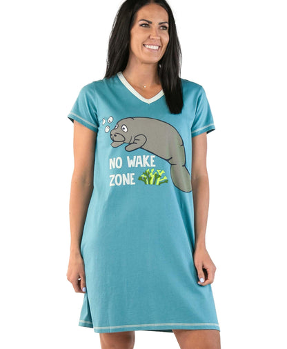 Lazy One Women's Novelty Cotton Nightgown, Cute V-neck Womens Sleep Shirts