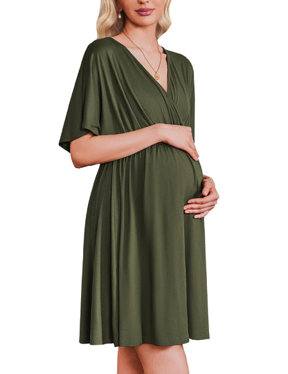 Ekouaer Labor and Delivery Gown Nursing Nightgown Birthing Pajamas Dress