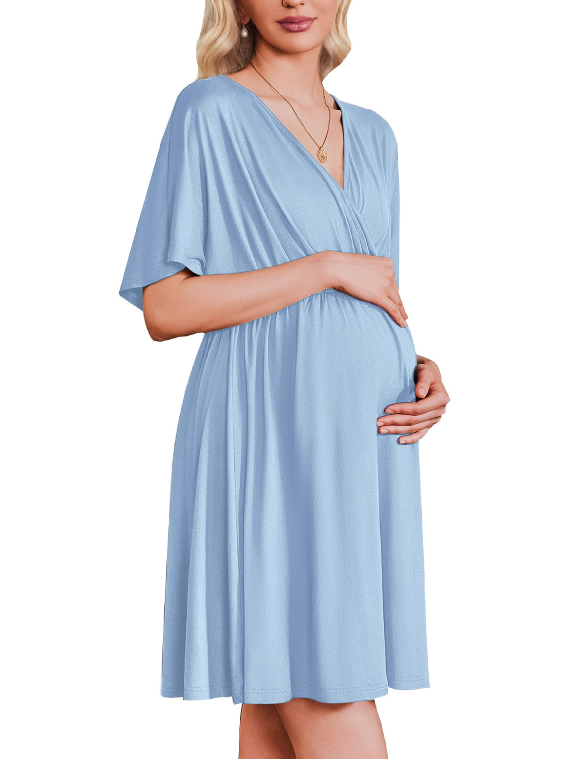 Ekouaer Labor and Delivery Gown Nursing Nightgown Birthing Pajamas Dress