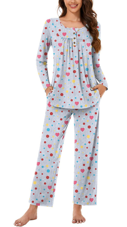 Bestbee Women's Pajama Sets 2 Piece Fall Lounge Outfits Ladies Pj Sets