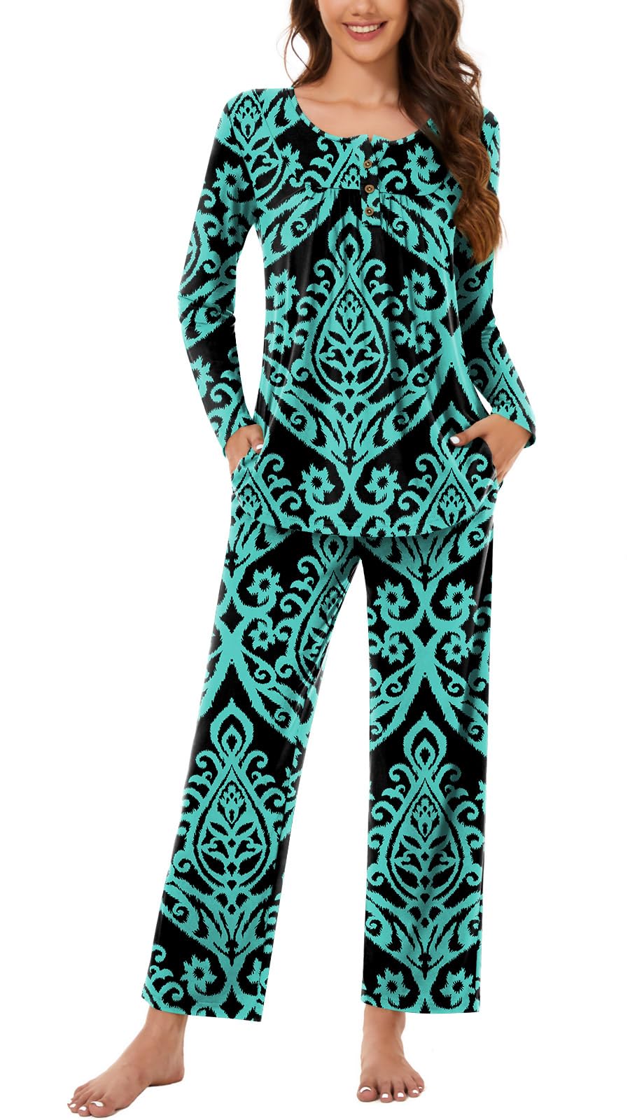Bestbee Women's Pajama Sets 2 Piece Fall Lounge Outfits Ladies Pj Sets