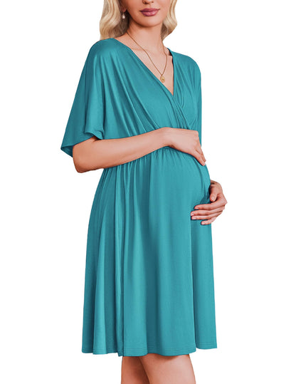 Ekouaer Labor and Delivery Gown Nursing Nightgown Birthing Pajamas Dress