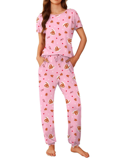 Ekouaer Pajamas for Womens Set Soft 2 Piece Loungewear with Jogger Pants