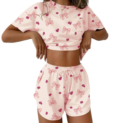 Ekouaer Womens Pajama Sets Sexy Lounge Sets Side Split Short Pj Sets