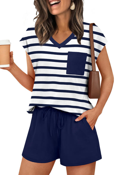RUMIA Lounge Sets for Women 2 Piece Summer Pajamas Set