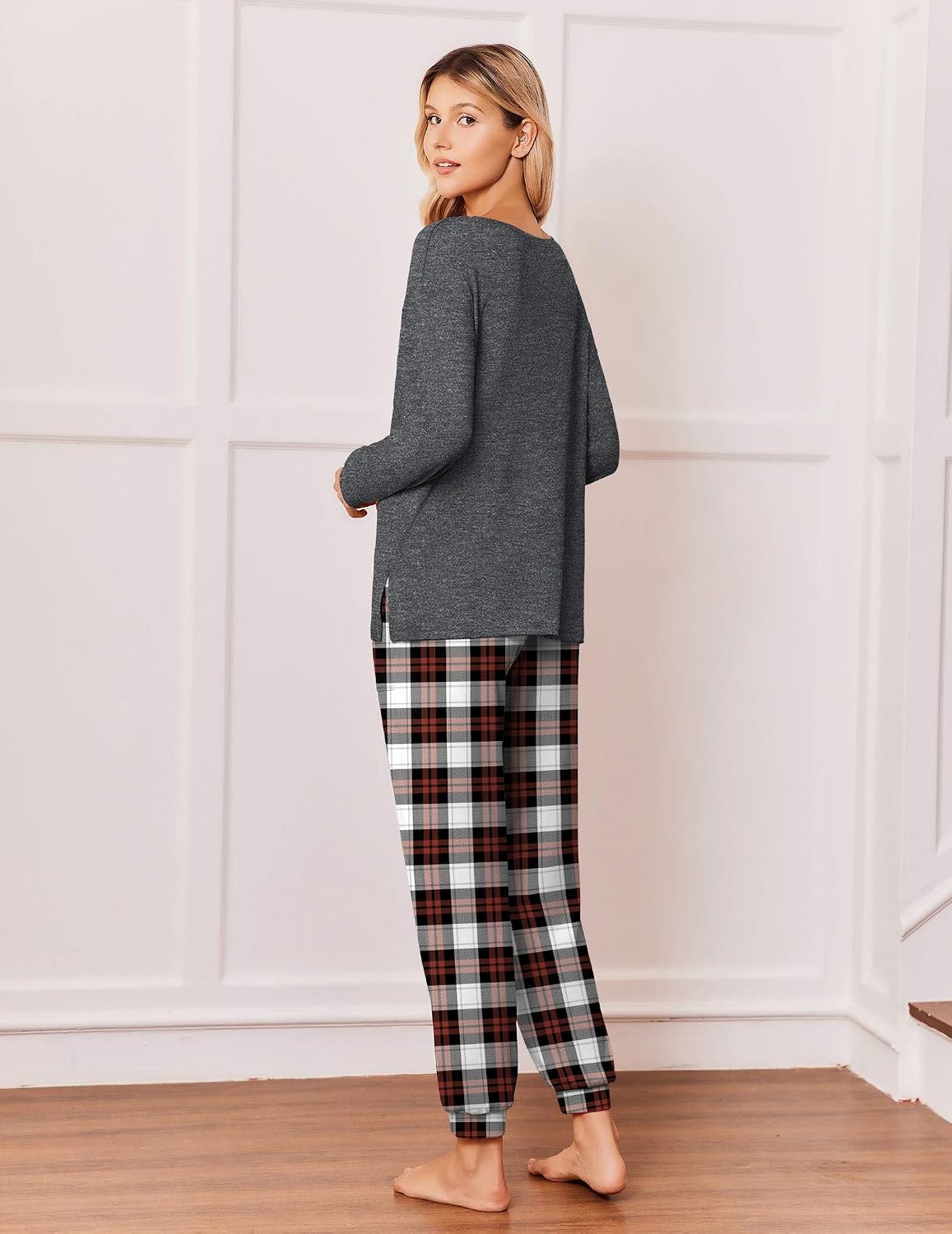 Ekouaer Pajamas for Women Set 2 Piece Long Sleeve Pjs Casual Lounge Sets