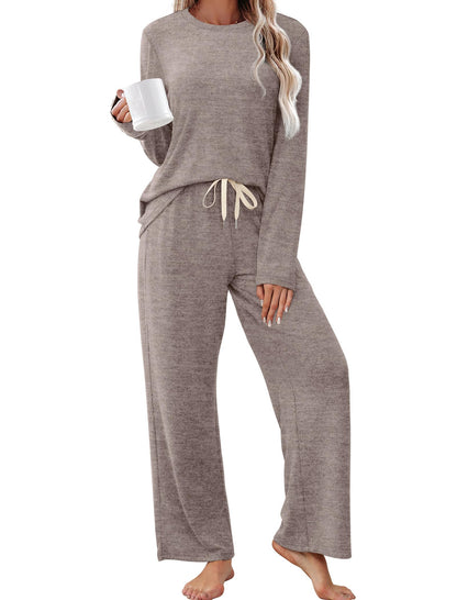 SAMPEEL Pajamas for Women Set Comfy Lounge Sets Two Piece Long Sleeve Cute Pjs Soft Sleepwear Winter Clothing