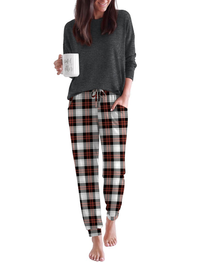 Ekouaer Pajamas for Women Set 2 Piece Long Sleeve Pjs Casual Lounge Sets