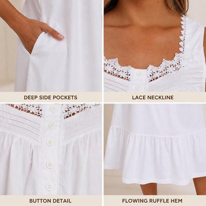 Viakeo 100% Cotton Nightgown for Women