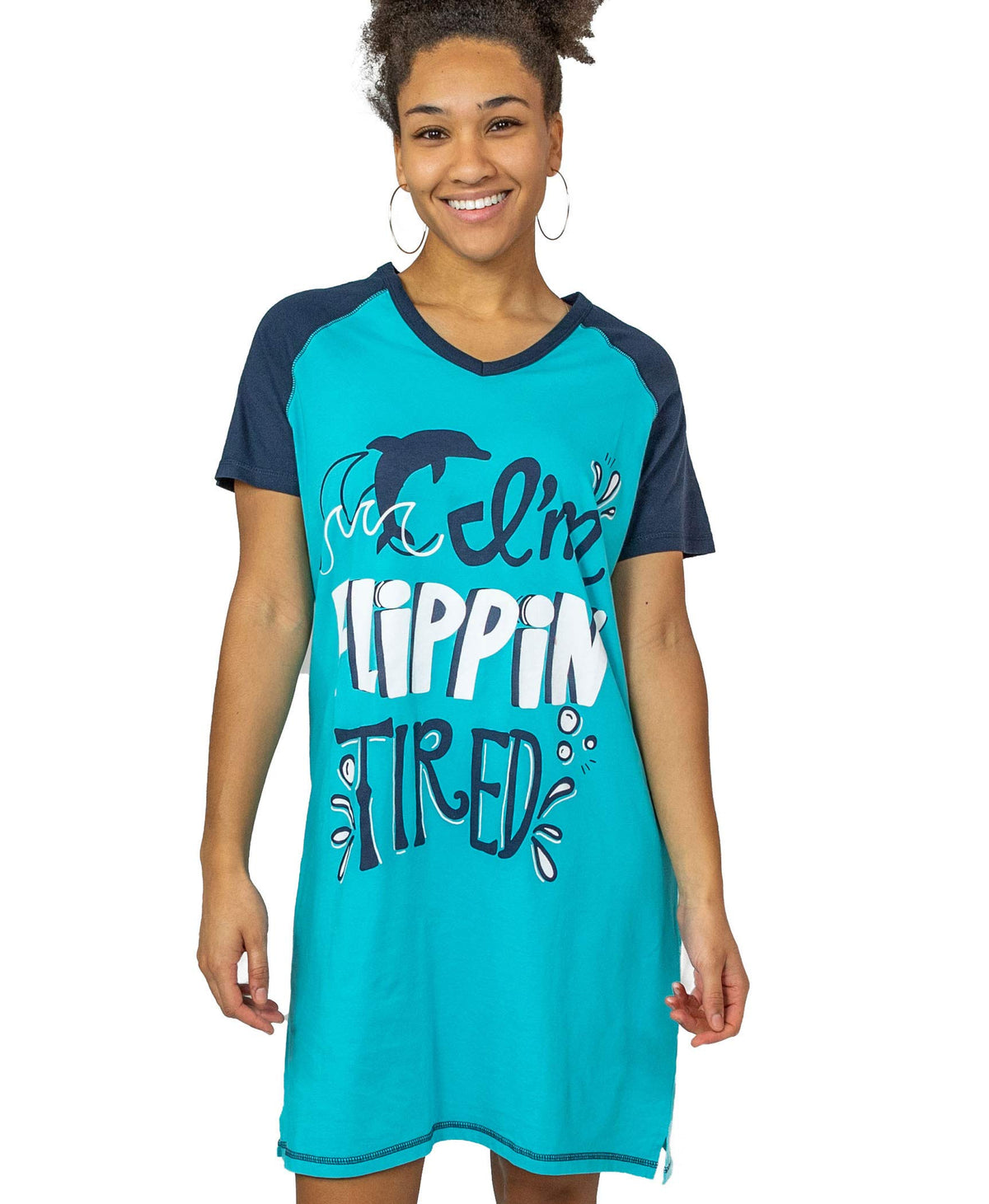 Lazy One Women's Novelty Cotton Nightgown, Cute V-neck Womens Sleep Shirts