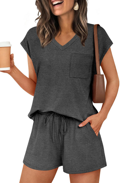 RUMIA Lounge Sets for Women 2 Piece Summer Pajamas Set