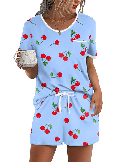 Ekouaer Pajamas for Womens Set 2 Piece Soft Sleepwear, Chest Pocket