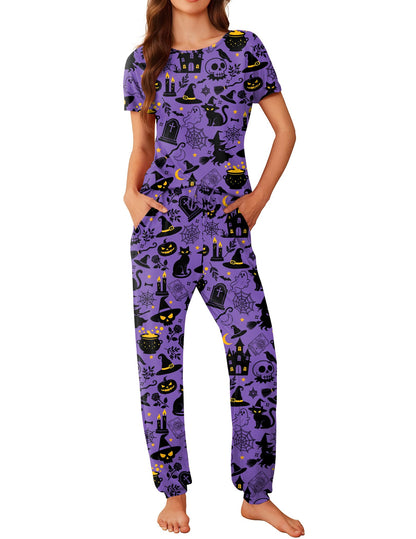 Ekouaer Pajamas for Womens Set Soft 2 Piece Loungewear with Jogger Pants