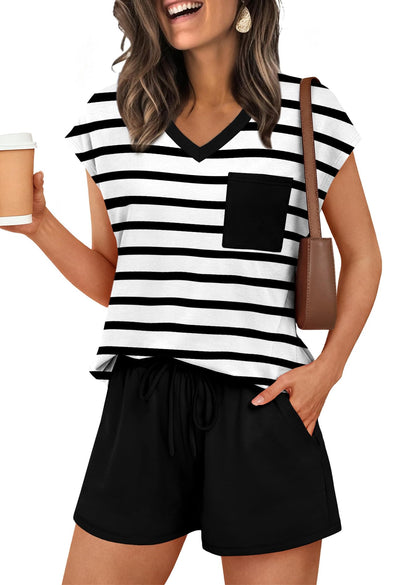 RUMIA Lounge Sets for Women 2 Piece Summer Pajamas Set