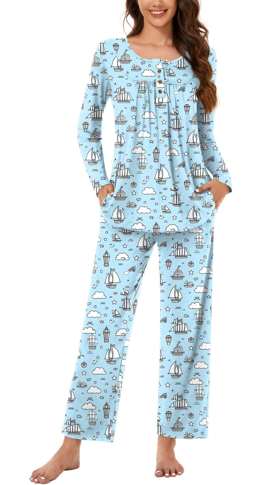 Bestbee Women's Pajama Sets 2 Piece Fall Lounge Outfits Ladies Pj Sets