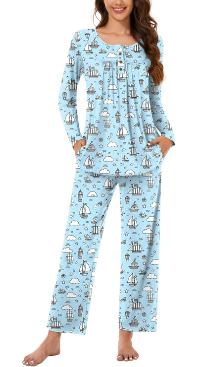 Bestbee Women's Pajama Sets 2 Piece Fall Lounge Outfits Ladies Pj Sets