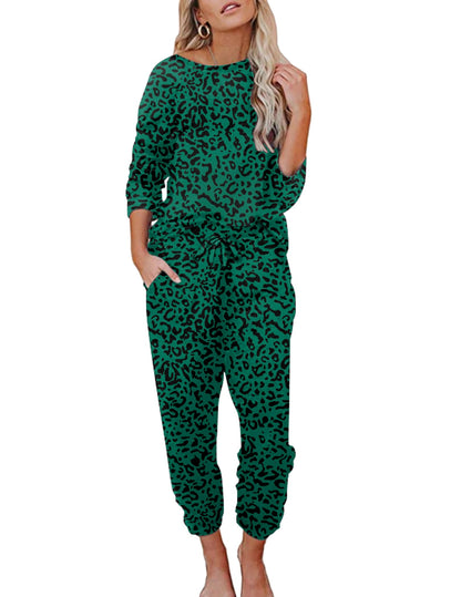 Ekouaer Womens Pajamas Set Long Sleeve Loungewear Soft Joggers with Pockets