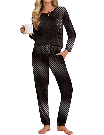 Ekouaer Womens Pajama Sets Long Sleeve Pjs Lounge Sets Joggers with Pockets