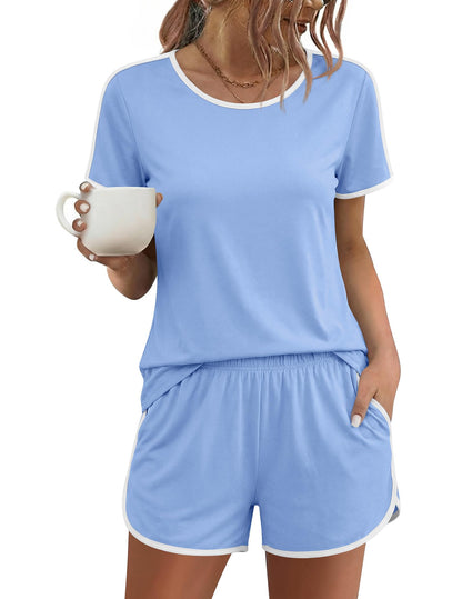 Ekouaer Womens Pajama Sets 2 Piece Soft Sleepwear Summer Lounge Sets S-XXL