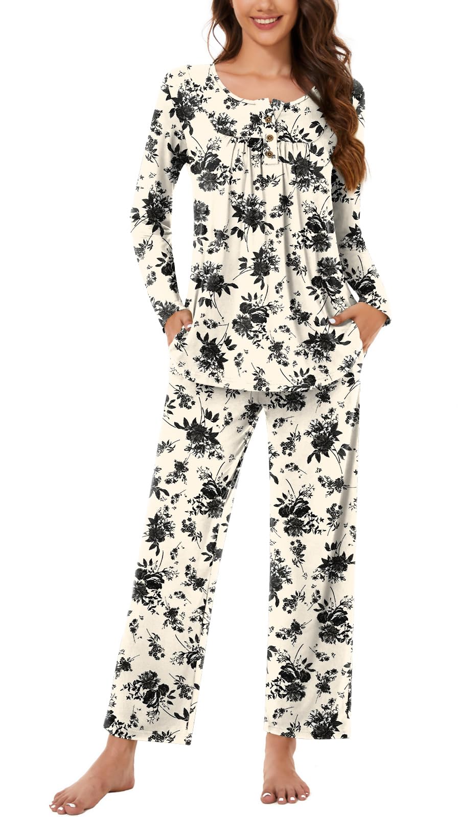 Bestbee Women's Pajama Sets 2 Piece Fall Lounge Outfits Ladies Pj Sets