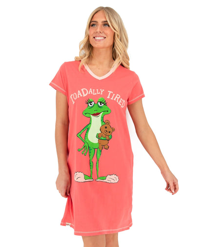 Lazy One Women's Novelty Cotton Nightgown, Cute V-neck Womens Sleep Shirts