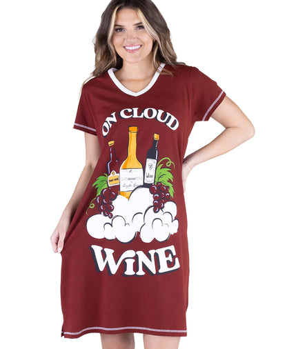 Lazy One Women's Novelty Cotton Nightgown, Cute V-neck Womens Sleep Shirts