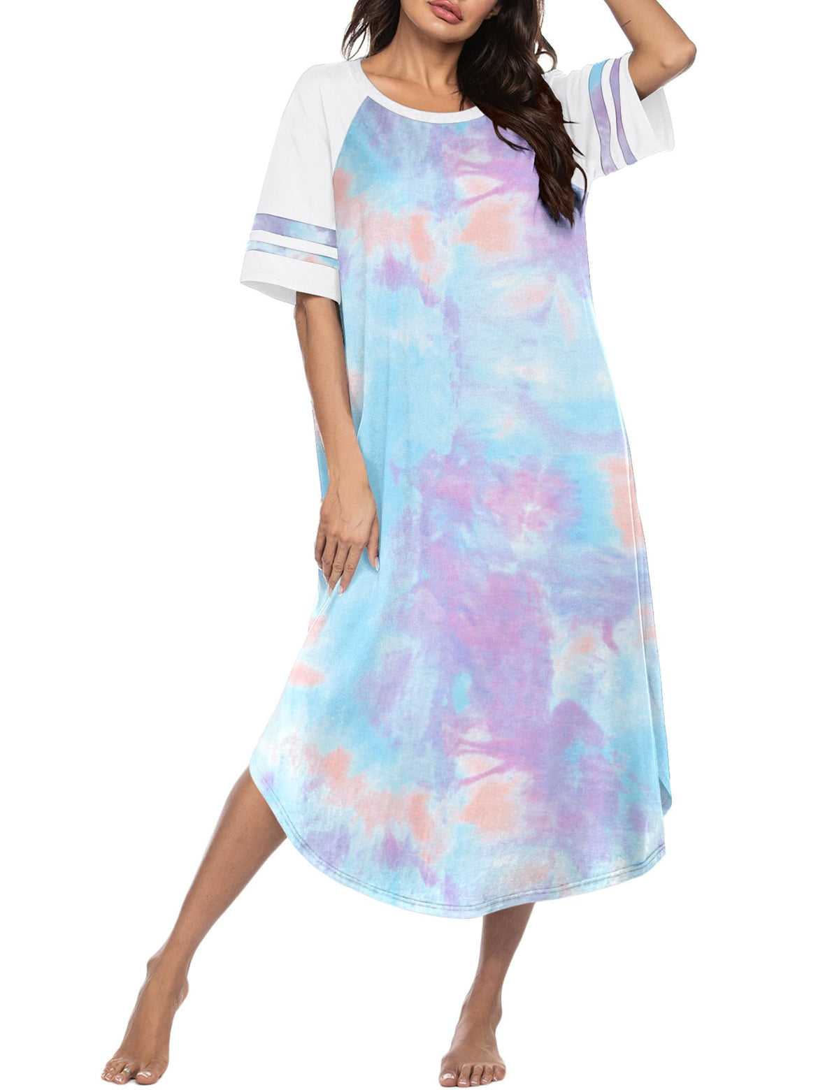 Ekouaer Nightgowns for Women Cotton Long Night Gowns Plus Size Moo Moos