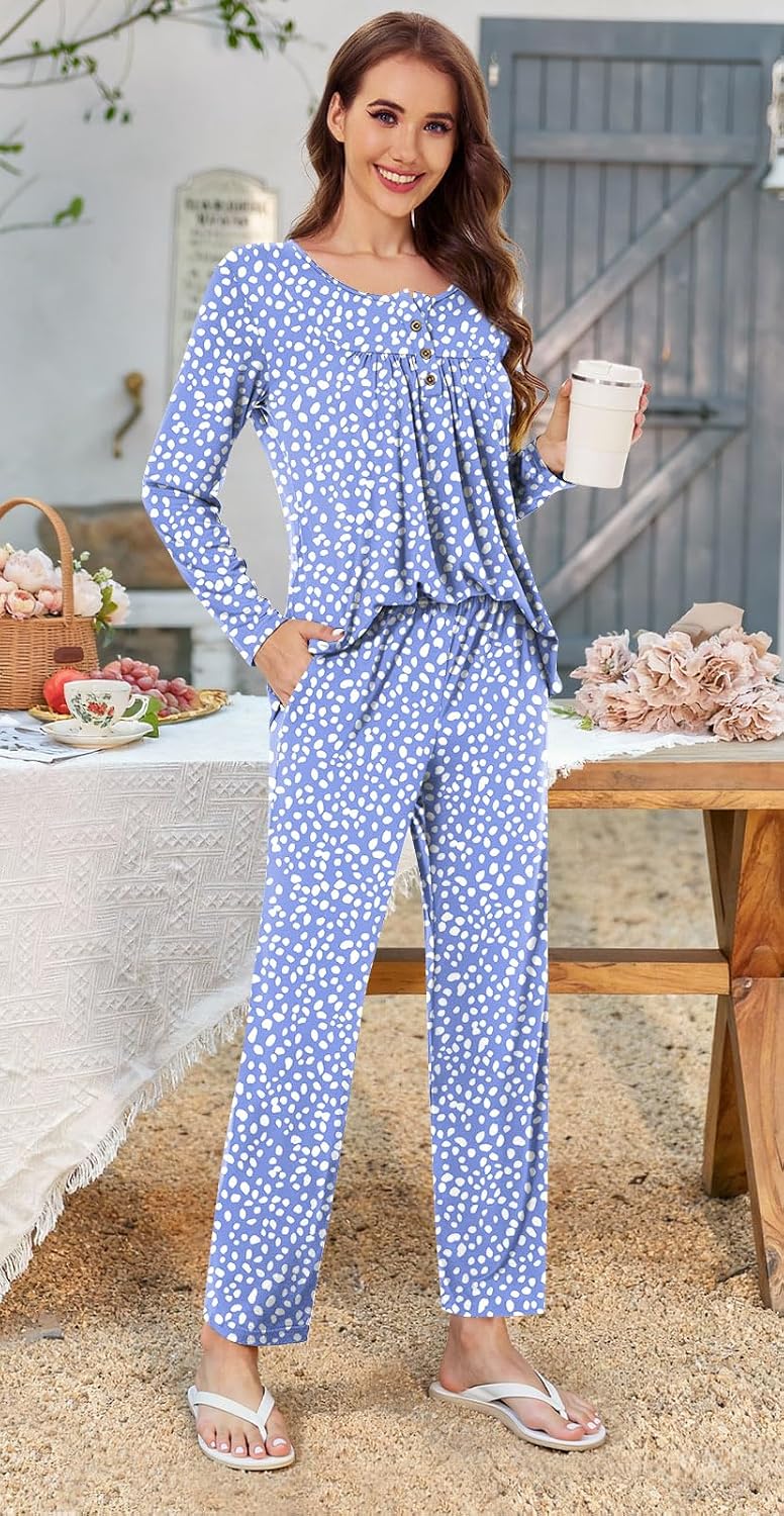Bestbee Women's Pajama Sets 2 Piece Fall Lounge Outfits Ladies Pj Sets