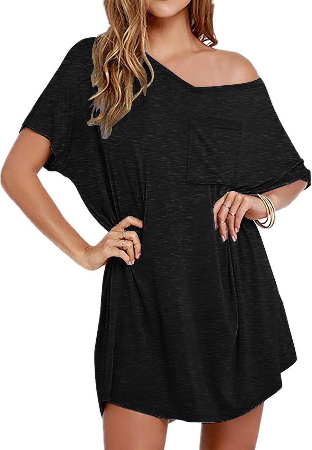 Ekouaer Cotton Nightgowns for Women Oversized Sleep Shirt Tshirt Night Gown