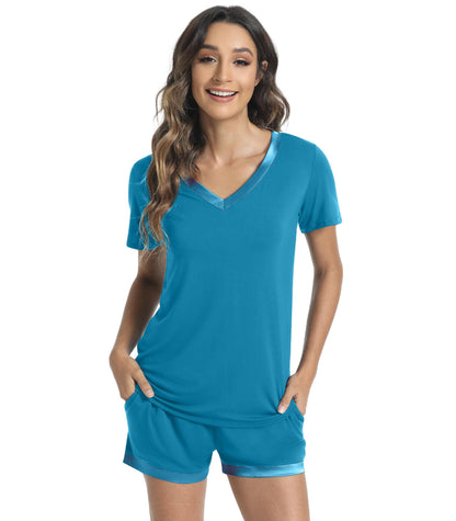 WiWi Bamboo Viscose Womens Pajamas Cooling Sleepwear for Hot Flashes S-4X