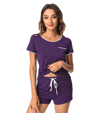 WiWi Bamboo Viscose Womens Pajamas Cooling Sleepwear for Hot Flashes S-4X