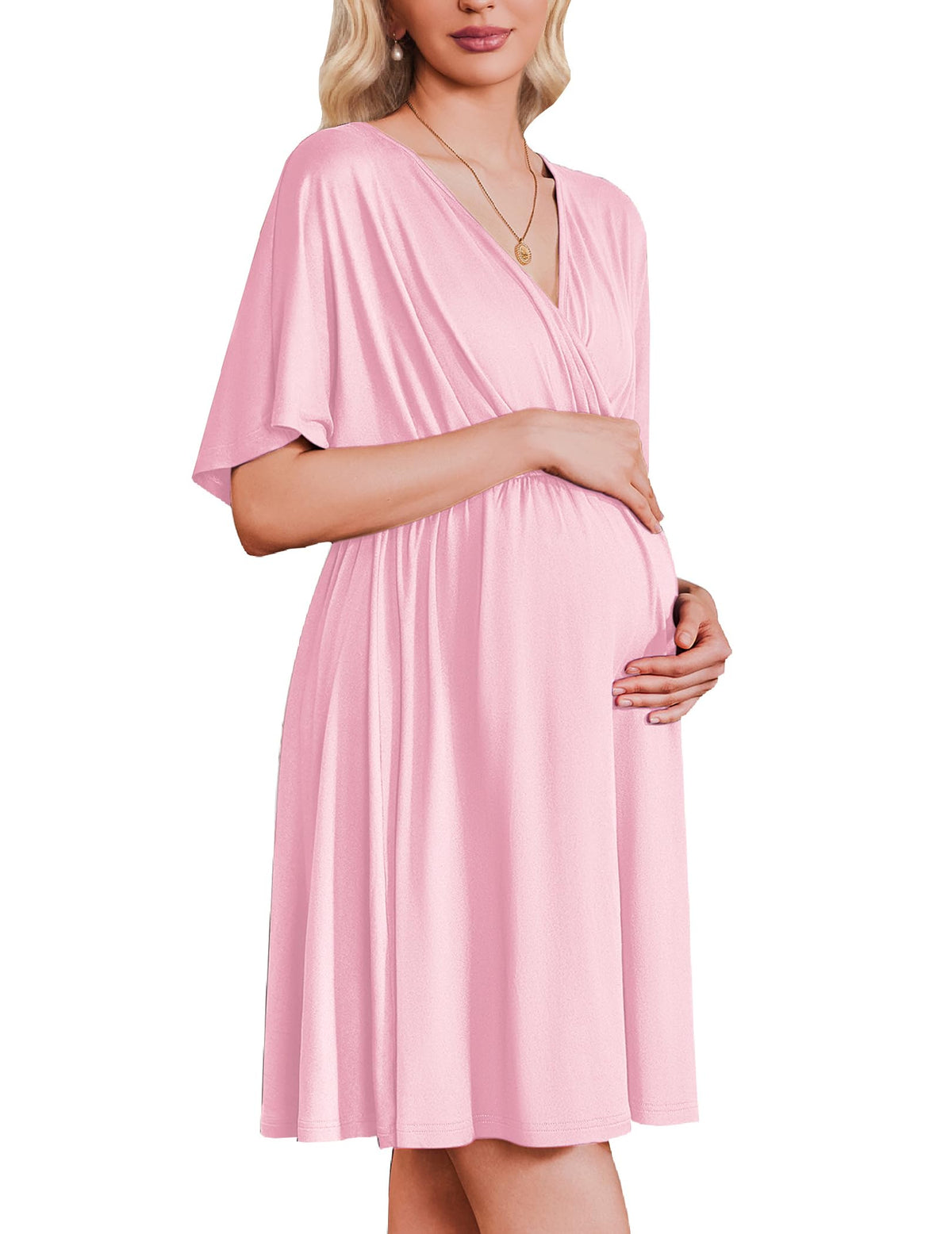 Ekouaer Labor and Delivery Gown Nursing Nightgown Birthing Pajamas Dress