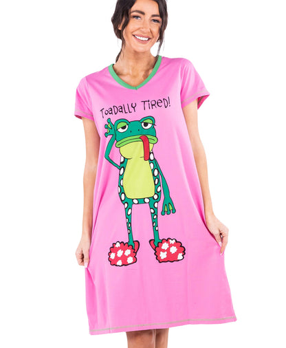 Lazy One Women's Novelty Cotton Nightgown, Cute V-neck Womens Sleep Shirts