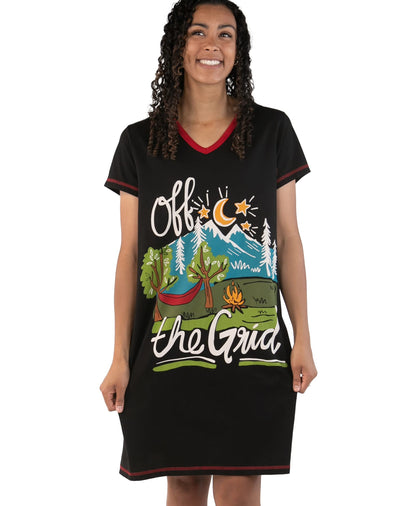 Lazy One Women's Novelty Cotton Nightgown, Cute V-neck Womens Sleep Shirts