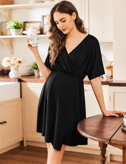Ekouaer Labor and Delivery Gown Nursing Nightgown Birthing Pajamas Dress