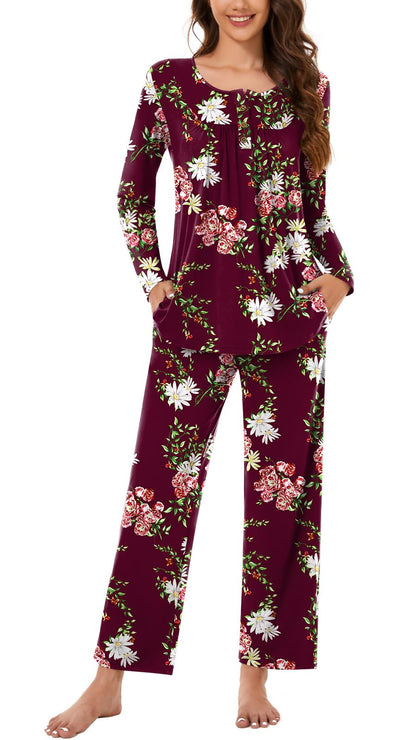 Bestbee Women's Pajama Sets 2 Piece Fall Lounge Outfits Ladies Pj Sets