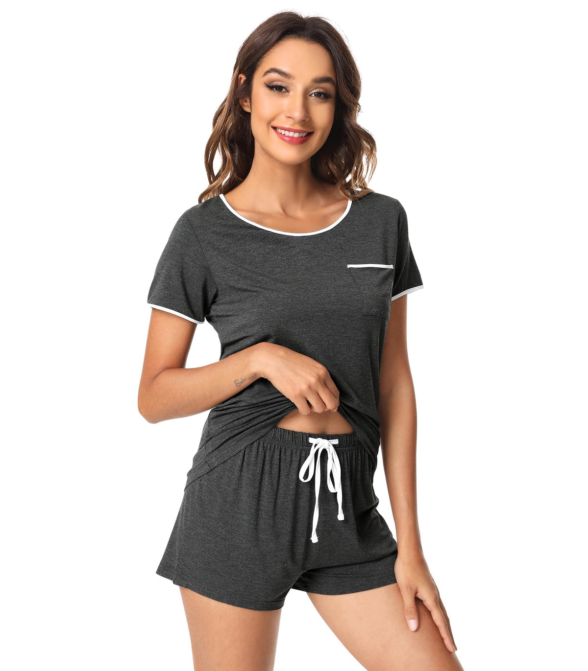 WiWi Bamboo Viscose Womens Pajamas Cooling Sleepwear for Hot Flashes S-4X