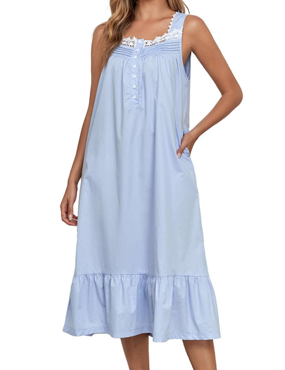 Viakeo 100% Cotton Nightgown for Women