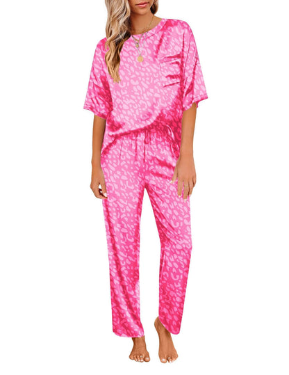 Ekouaer Pajamas for Women Set Silky Satin 2 Piece Lounge Sets with Pockets