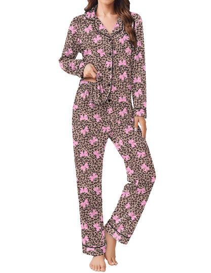 Ekouaer Womens Pajamas Set Button Down Long Sleeve Top & Pants Lounge Sets