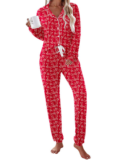 Ekouaer Pajamas Set Long Sleeve Sleepwear Womens Button Down Soft Pjs